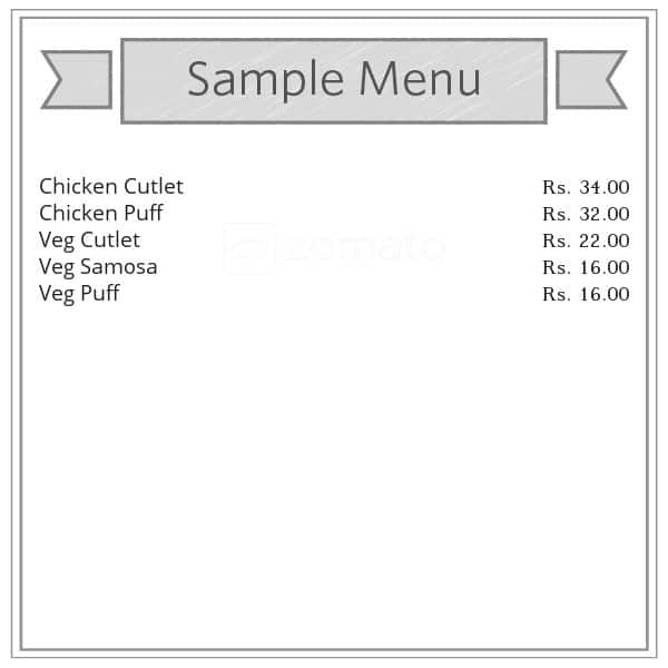 Prima's Bakery menu