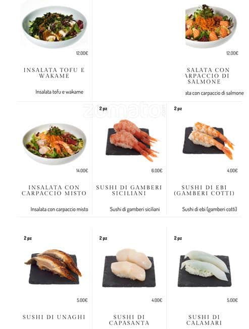 Menu di BASARA sushi restaurant 