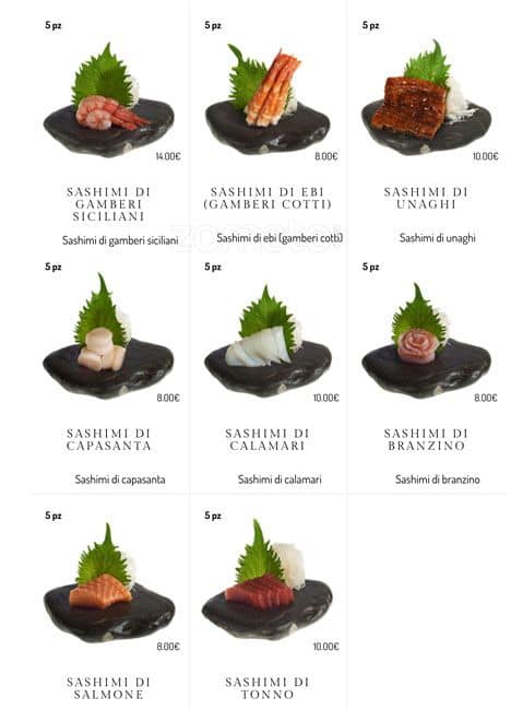Menu di BASARA sushi restaurant 