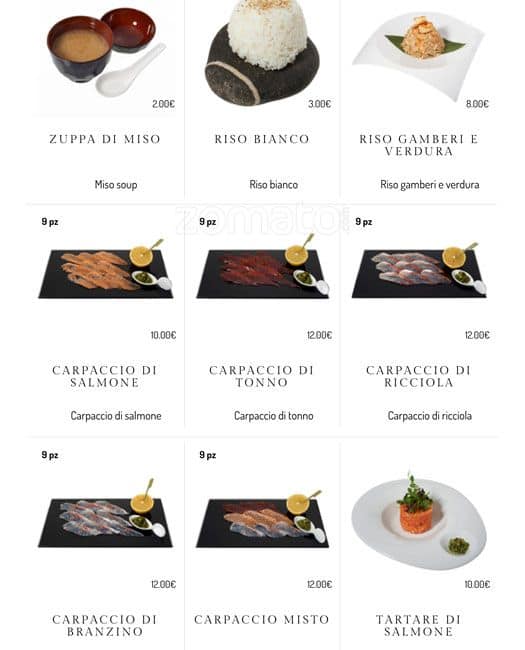 Menu di BASARA sushi restaurant 