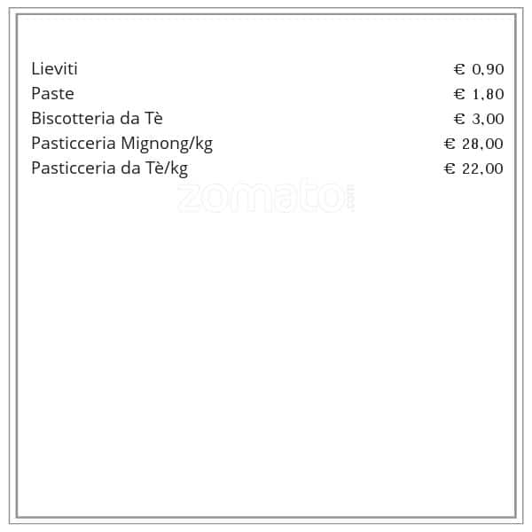 Menu di Bar Aphrodite 