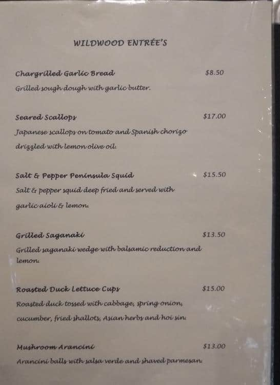 Menu At Wildwood Grill Tavern Restaurant Hurstbridge   D83bce501767306d8cda6d120f115a76 