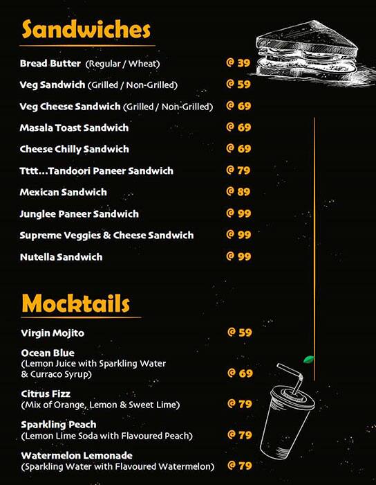 Menu of Cafe 1779, 150 Feet Ring Road, Rajkot