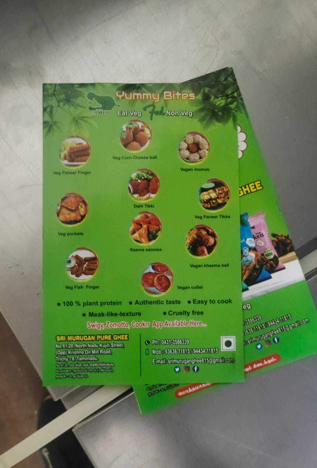 Menu of Yummy Bites, Main Guard Gate, Trichy
