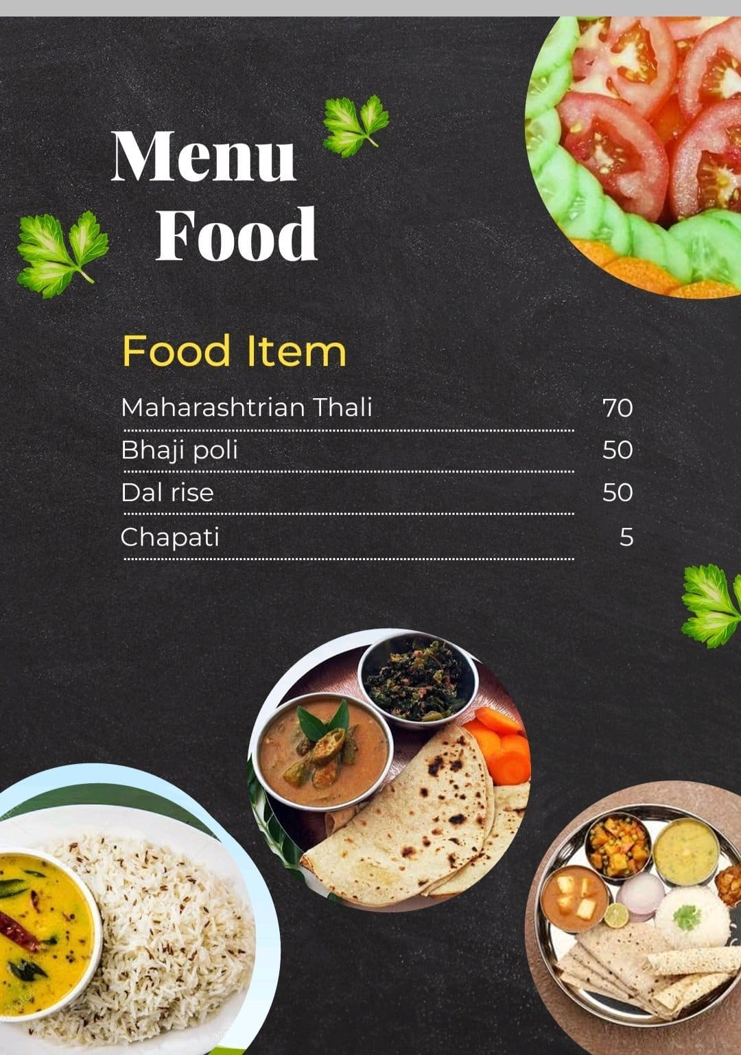 Menu of Swad Gharcha Tiffin, Pimpri, Pune