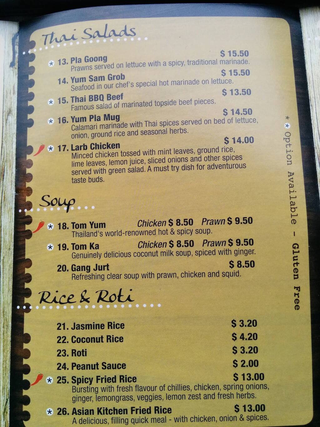 Menu at Spices & Pestle restaurant, Riddells Creek