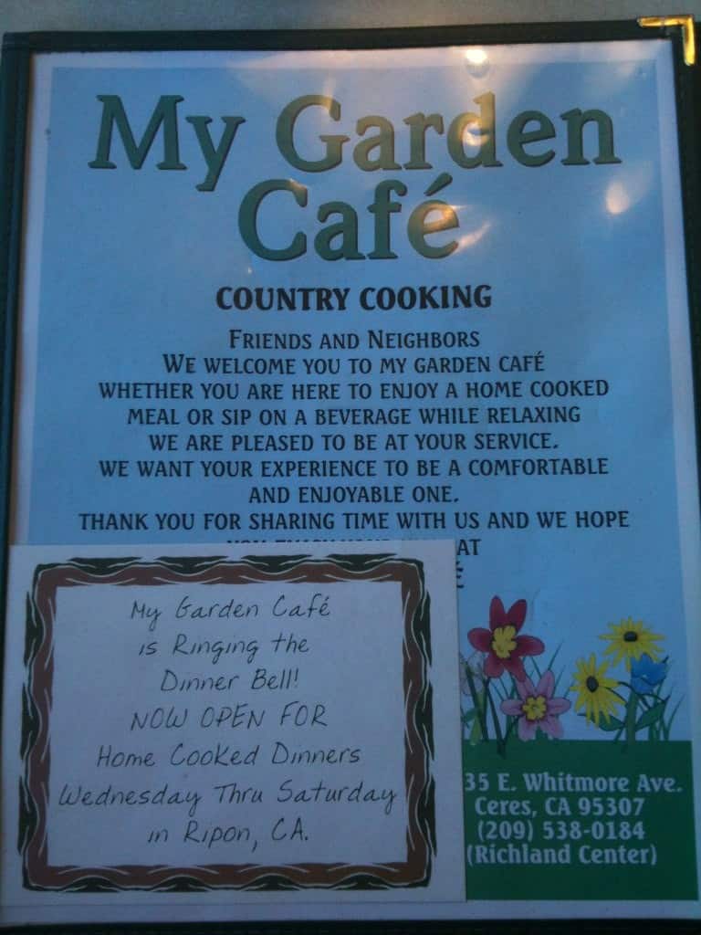 My Garden Cafe Menu Menu For My Garden Cafe Ripon Stockton