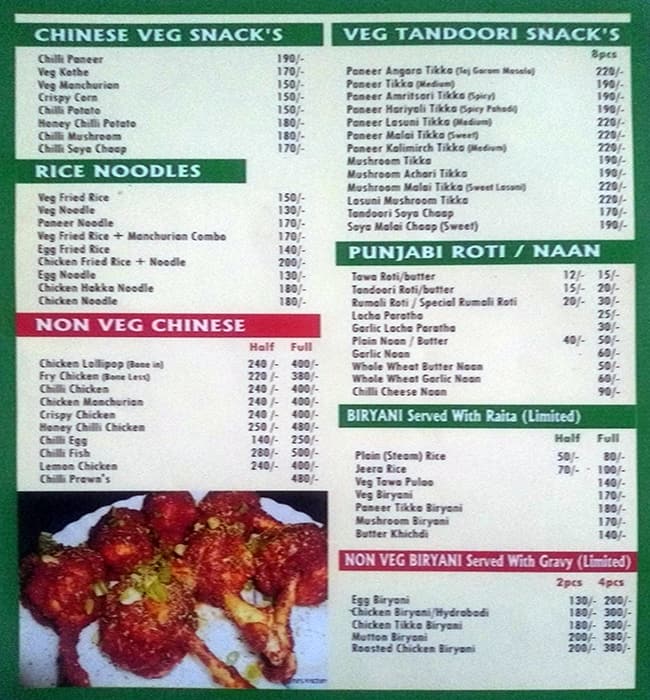 Mr.Singh's Restaurant menu