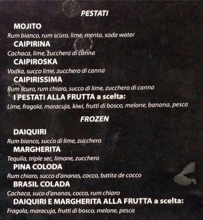 Menu di Miami Lounge 