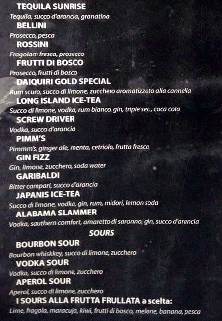 Menu di Miami Lounge 