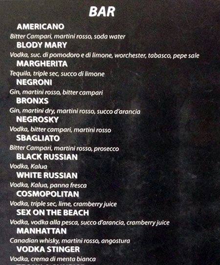 Menu di Miami Lounge 