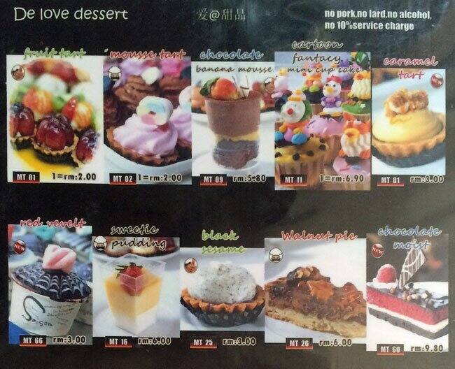 De Pastry Chef Menu Menu For De Pastry Chef Bandar Menjalara Kuala Lumpur