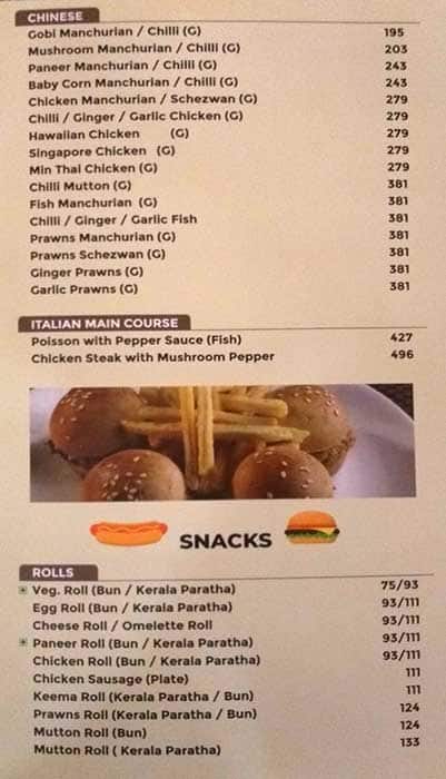 Savoury Sea Shell Restaurant menu