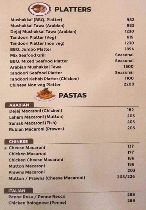 Savoury Sea Shell Restaurant menu