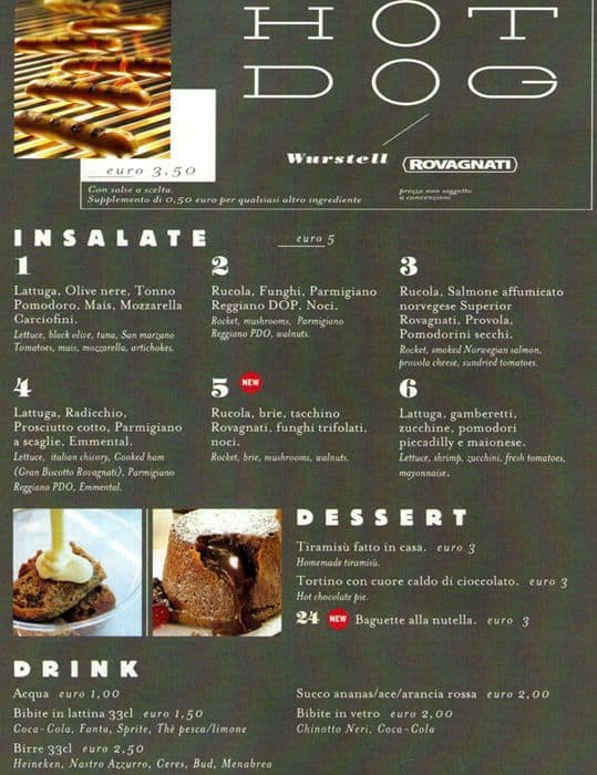 Menu di Panepiù Bistrot 