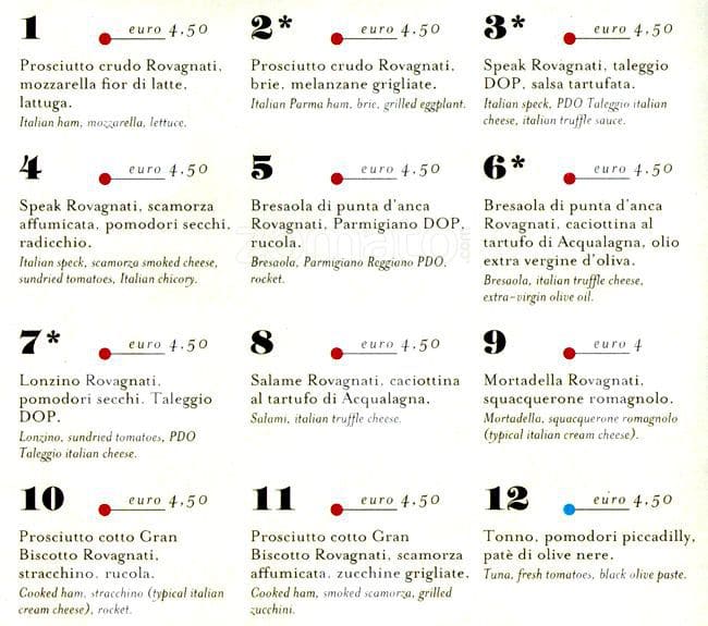 Menu di Panepiù Bistrot 