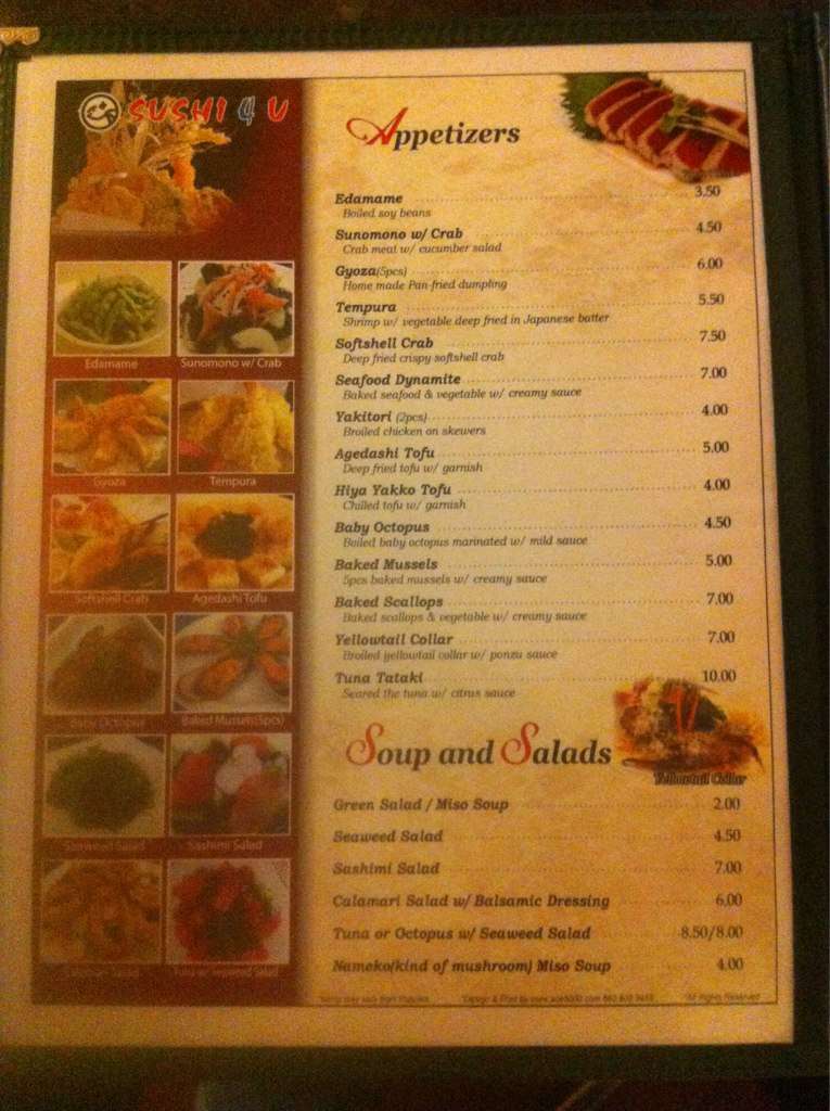 Sushi Bar Kazumi Menu, Menu for Sushi Bar Kazumi