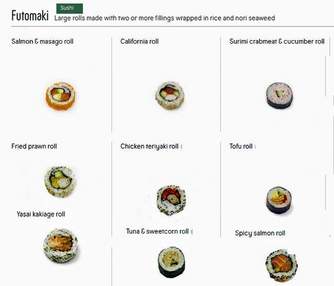 Menu at Wasabi Sushi & Bento restaurant, London, 1 New Change