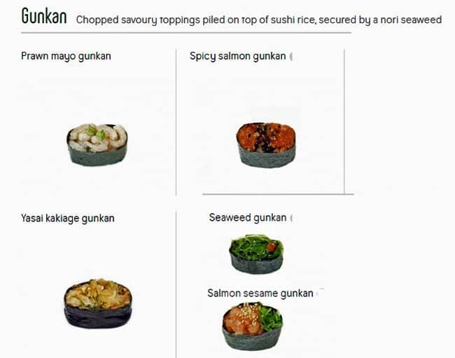 Menu at Wasabi Sushi & Bento restaurant, London, 1 New Change