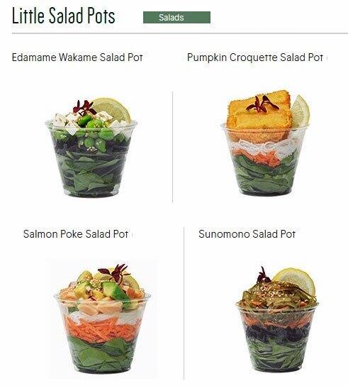 Wasabi Sushi & Bento menu