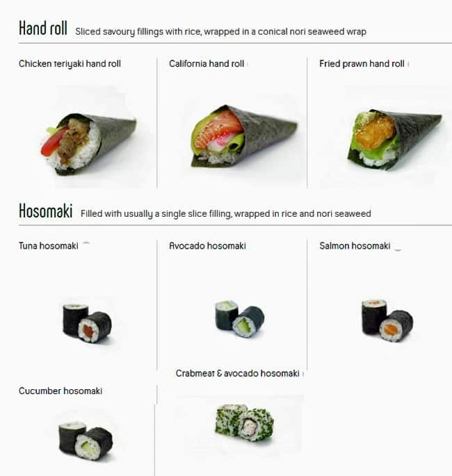 Menu at Wasabi Sushi & Bento restaurant, London, 1 New Change