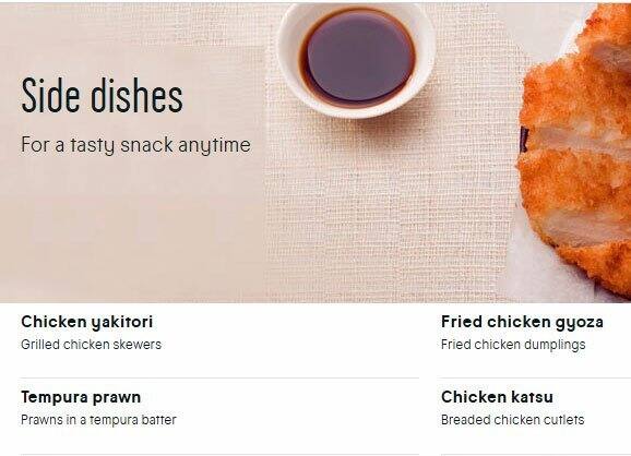 Wasabi Sushi & Bento menu