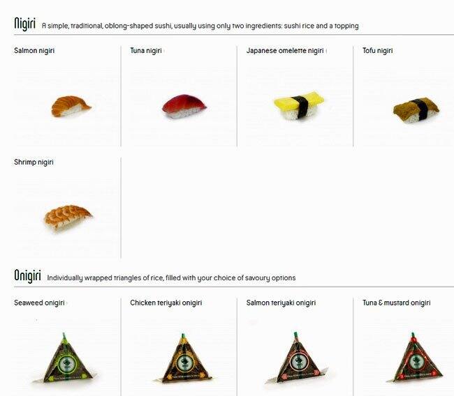 Menu at Wasabi Sushi & Bento restaurant, London, 1 New Change