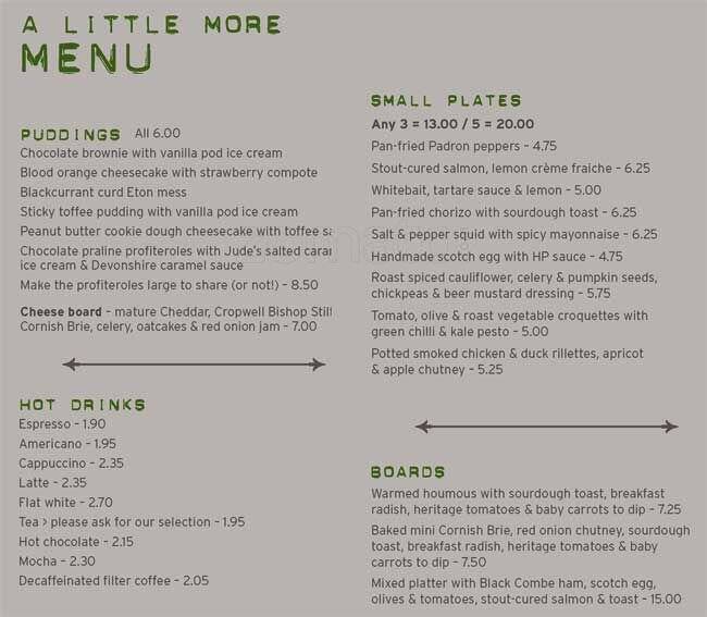 Menu at The Drayton Arms pub & bar, London