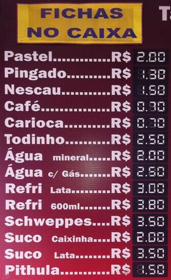 Stop Lanches cardápio