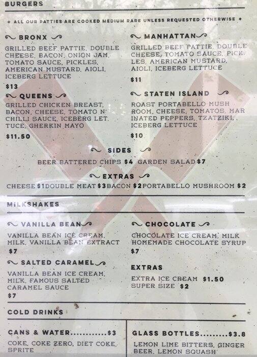Five Points Burgers Menu, Menu for Five Points Burgers, North Sydney, Sydney Urbanspoon/Zomato