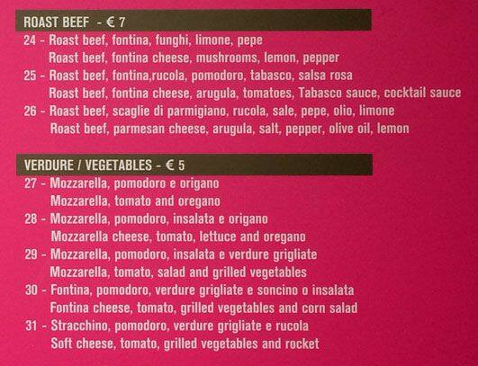 Menu di Rossomagenta 