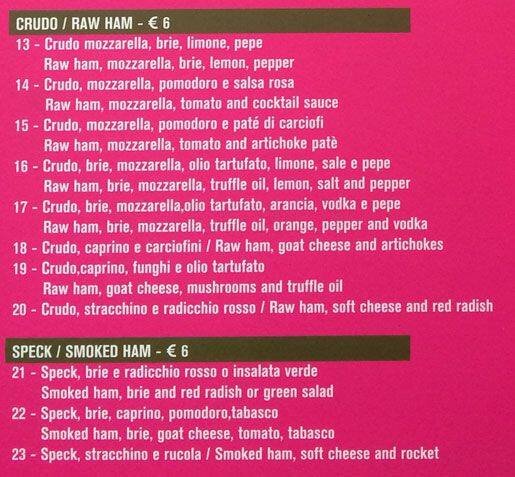 Menu di Rossomagenta 