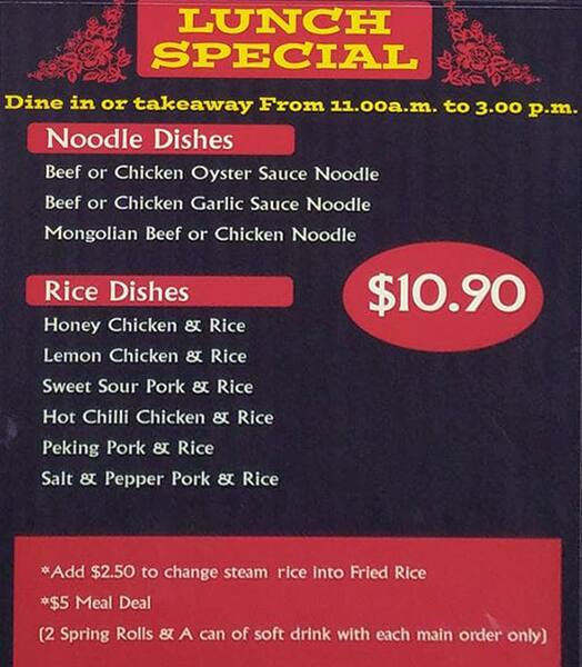 Menu at Lais Noodle Place fast food, Morningside