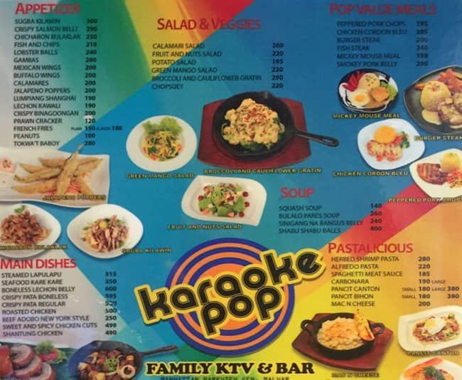 Karaoke Pop Menu, Menu for Karaoke Pop, Cubao, Quezon City Zomato