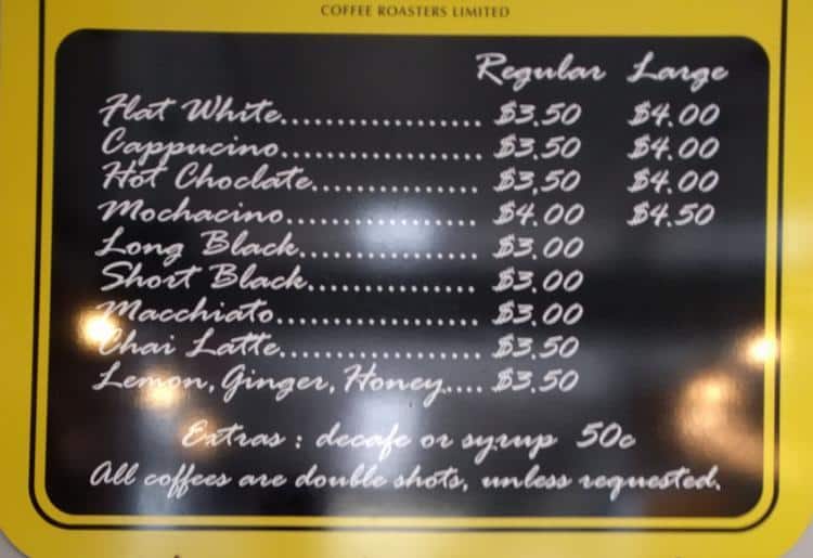 Roma Coffee Roasters Menu, Menu for Roma Coffee Roasters, Drury