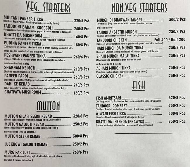 Menu of Dewlo Grill And Fries, Virar, Mumbai