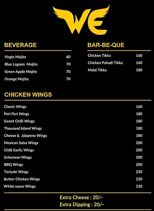 Menu of The Wings Express, Majiwada, Thane West, Thane