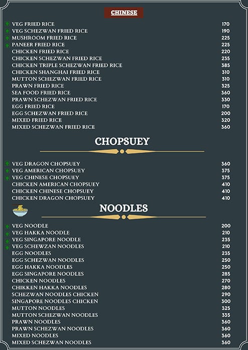 Savoury Seashell menu
