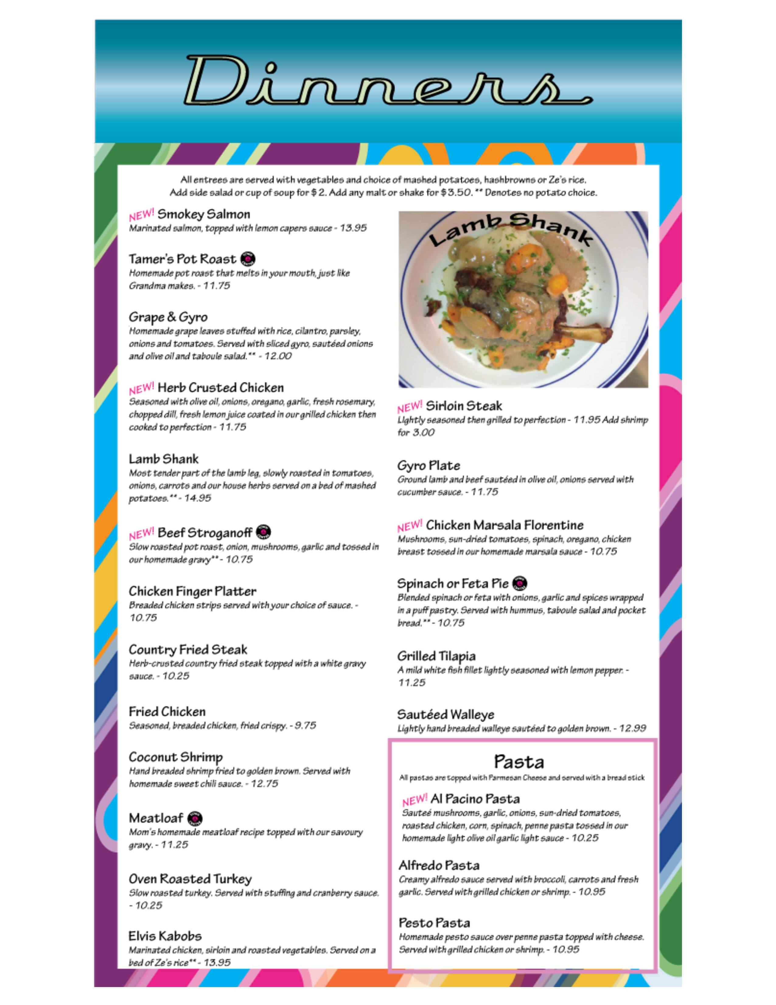 Ze's Diner Menu, Menu for Ze's Diner, Eagan, Twin Cities Urbanspoon/Zomato