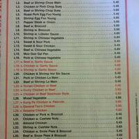 China Town Kitchen Menu Menu For China Town Kitchen Slinger