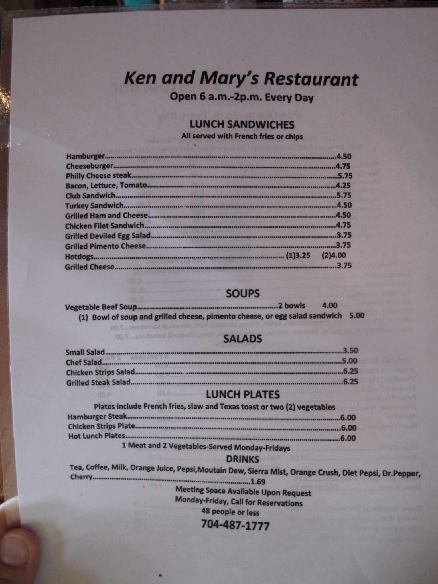 Ken & Mary's Menu, Menu de Ken & Mary's, Shelby, Shelby Urbanspoon/Zomato