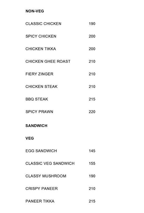KNIGHT OWL CAFE menu