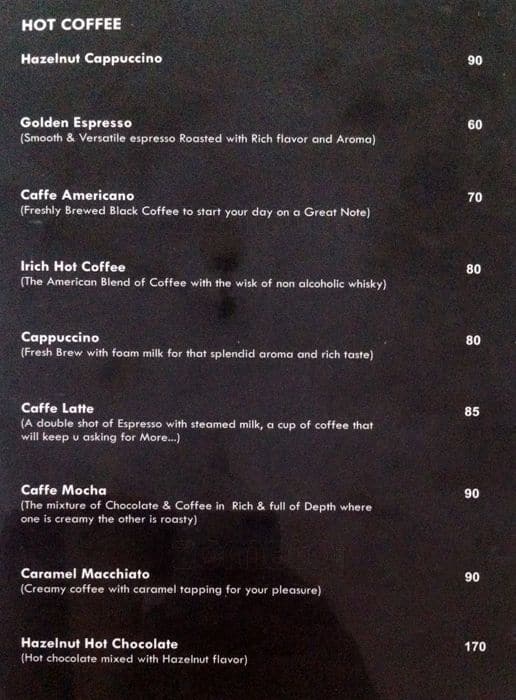 Menu at Kargeens House Of Sheesha, Hyderabad