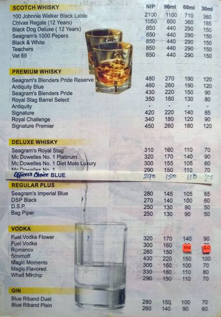 Gautami Restaurant menu