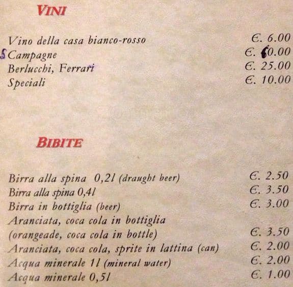 Menu di Il Cacciatore 