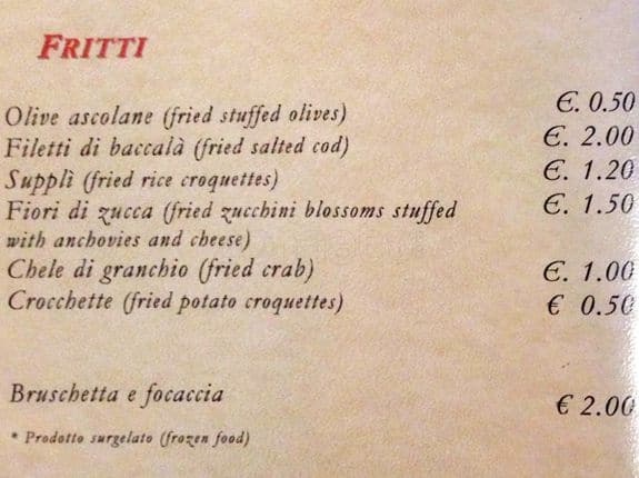 Menu di Il Cacciatore 