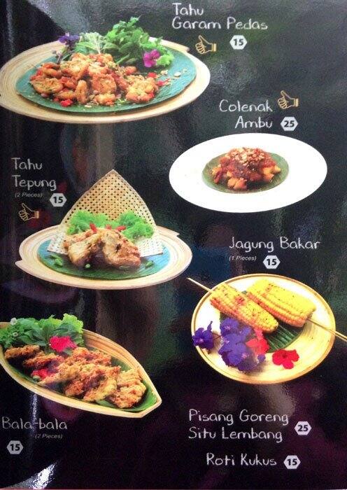 Menu at Purbasari Restaurant, Bandung