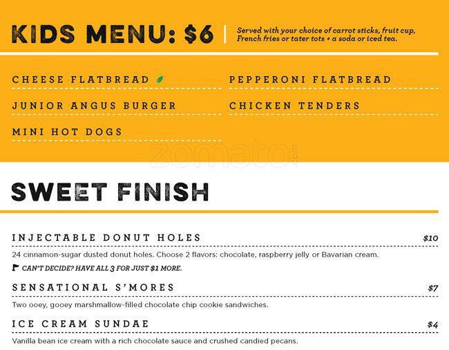 Menu at Topgolf pub & bar, Oklahoma City