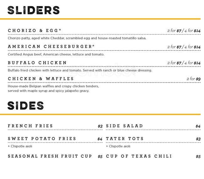 Menu at Topgolf pub & bar, Oklahoma City