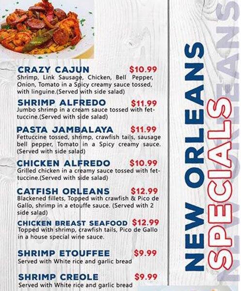 New Orleans Seafood Kitchen Menu